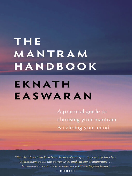Title details for The Mantram Handbook by Eknath Easwaran - Wait list